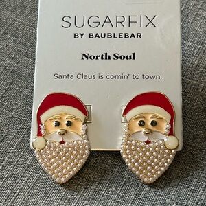 Santa Claus Earrings Sugarfix by Baublebar North Soul NEW pearl gold Christmas